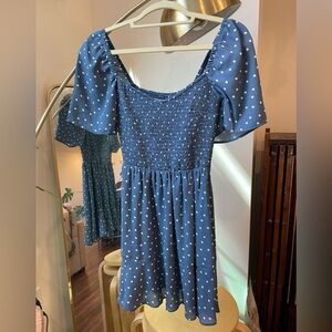 Abercrombie Flutter Sleeve Smocked Mini Dress